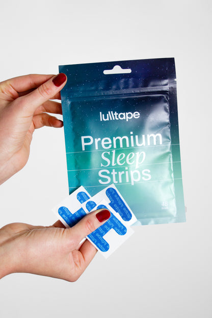 LullTape™ Mouth Tape Sleep Strips — Hypoallergenic, CPAP & Beard Compatible, 2 Shapes (H + I), 30 Count